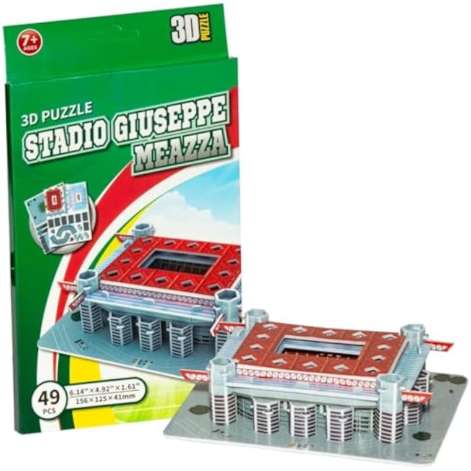 3D STADIUM PUZZLE SAN SIRO MINI UNIQUE & COLLECTIBLE MODEL ASSEMBLY BUILDING KIT FOR KIDS & ADULTS 49PCS - Image 1